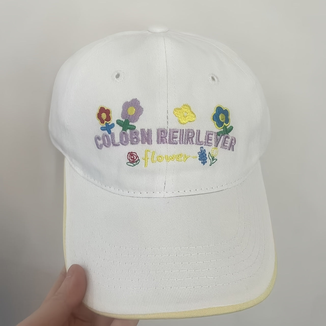Spring-Summer Korean Style Fashion Letter Embroidery Baseball Cap Unisex Duckbill Hat