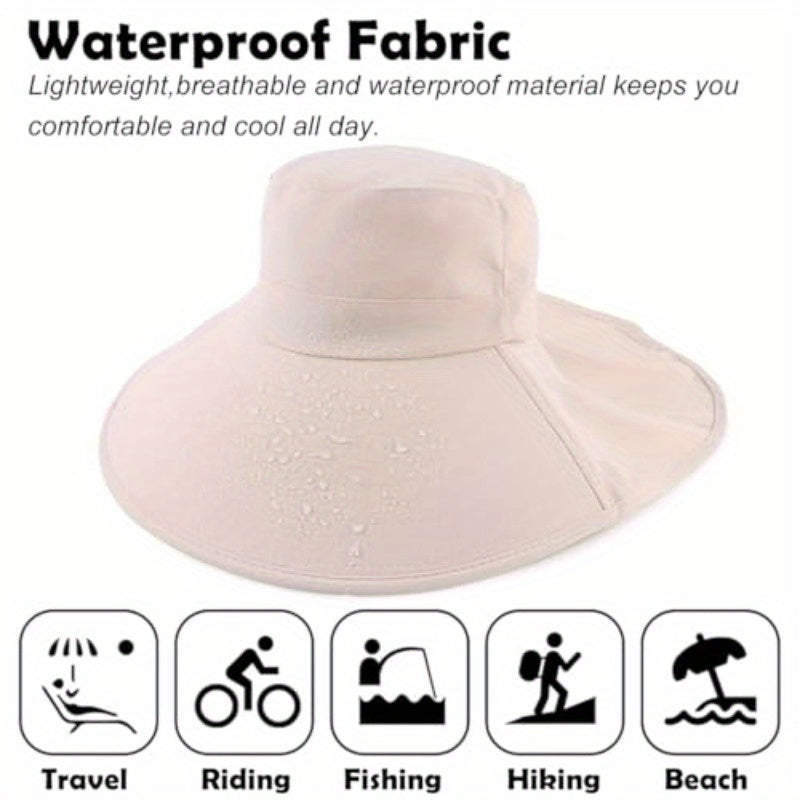 MULIMU 4 Pack Women's Hats Sun Hats Foldable Fishing Hat Women's Visors Wide Brim Sun Hat UV Sun Protection Caps Beach Camping Hiking Black